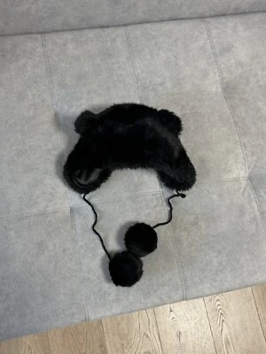 Vintage Glamour Fur Hat Trapper Fuzzy Y2K USA Ushanka Japanese Men’s Women’s Cat - Image 1 of 4