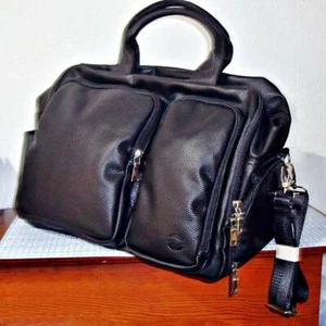 【NEW】HERO TRAVEL BAG HAYES SERIES 325BLA ANIMAL-FREE LEATHER TRAVEL BAG - Picture 1 of 6