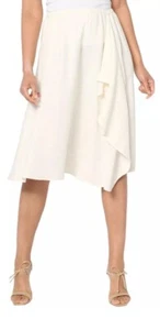 BEAUTIFUL by Lawrence Zarian Women's Petite Pull-On Linen Blend Skirt Sz 1X - Picture 1 of 3