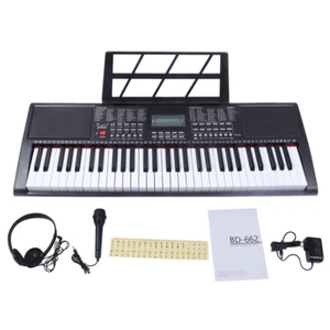 Kids Teens Adult 61 Key Electric Keyboard E-Piano with Microphone Headphone UK - Picture 1 of 15