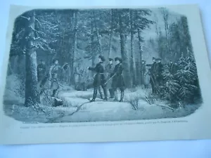 Gravure 1858 - Capture d'un Ourson vivant - Picture 1 of 1