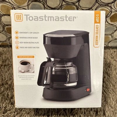 Toastmaster 5 Cup Personal Coffee Maker Glass Carafe TM-545CMKL.  New In Box - Image 1 of 4