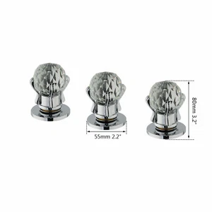 Bathtub Faucet Waterfall Spout Deck Mount Diamond Handles Chrome Polish Bathroom - Picture 1 of 7