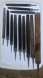 VINTAGE Lot Of 12 Hand Files. Stokes Bros Simonds Black Diamond Nicholson - Picture 1 of 2