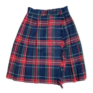 Phase 3 SZ 7 vintage plaid wrap skirt - Picture 1 of 3