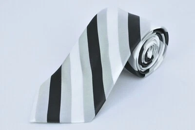 Corbata de estudio Lord R Colton - Corbata tejida negra gris y blanca - $95 al por menor nueva Foto 1 de 4