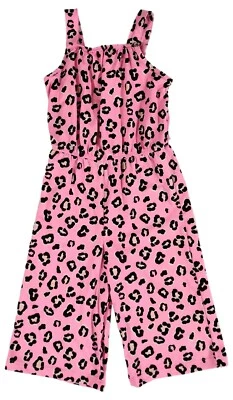 Girls XS (4/5) Wonder Nation Pink Leopard Romper Preowned *CUTE - Image 1 of 4