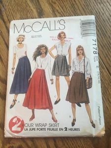 McCalls Misses 2 Hour Wrap Skirt In 3 Styles Size E (14,16.18) 1994 - Picture 1 of 2