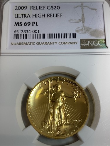 2009 $20 Ultra High Relief Double Eagle Gold Coin Ngc Ms69 Pl Proof-Like