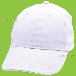 CAPPELLO BERRETTO REGOLABILE NUOVO BIANCO TINTA UNITA MORBIDO BASEBALL VISIERA CURVA - Foto 1 di 2