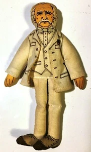 Muñeca de tela coleccionable Mark Twain Famous Americans Hallmark de colección agosto 1979 - Imagen 1 de 3