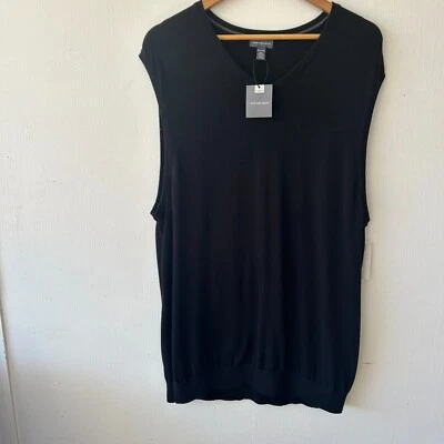 Van Heusen Sweater Vest Mens XL Classic Cut Black NWT Sleeveless - Image 1 of 4