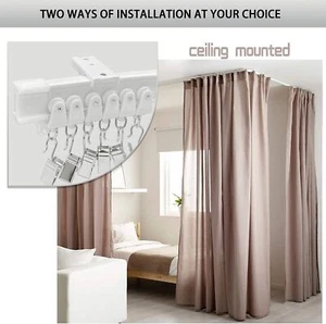 Ceiling Curtain Track Window Rod Pole Rail System Flexible Track Mount US STOCK - Picture 1 of 19