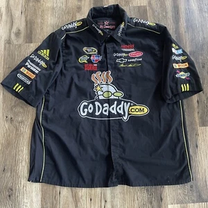 J H Design NASCAR Mark Martin Go Daddy Pit Crew Button Up XXXL Shirt - Bild 1 von 4