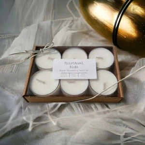 Black Raspberry Vanilla Soy Tealights 6 Count made w/ Fragrant/Essential Oils  - Picture 1 of 3