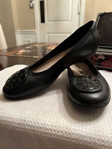 clarks womens shoes size 8 Black Ballerina Flat