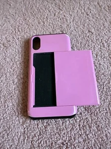 Shockproof Slide Armor Wallet Card Slots Holder drop-protection case iPhone X - Photo 1 sur 3