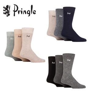 Mens Cushioned Socks- Leisure, Bamboo, Plain 3 Pair Multipack Size 7-11 -Pringle - Picture 1 of 6