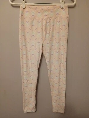 Lularoe OS Leggings Women Geometric Pattern Pink Purple One Size 2-10 Soft Pants - Image 1 of 4