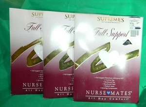 1 PR BRAND NEW NURSE MATES SUPREMES FULL SUPPORT PANTYHOSE SZ A LYCRA TIGHTS #5 - Picture 1 of 3