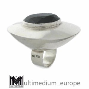 XXL Silber Moissanit Ring Schwarz black moissanite silver - Bild 1 von 7