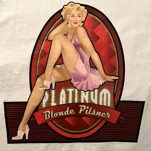 sexy PLATINBLOND PILSNER T-Shirt - LAGER Bier ALE - PINUP MODEL - (S) - Bild 1 von 2