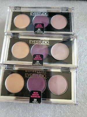 3 Maybelline Eyestudio Eyeshadow Purple Possibillities #20 NEW IN BOX - Image 1 of 2