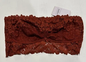 Auden-Women's Unlined Underwire Bandeau Orange Berry S - Picture 1 of 2