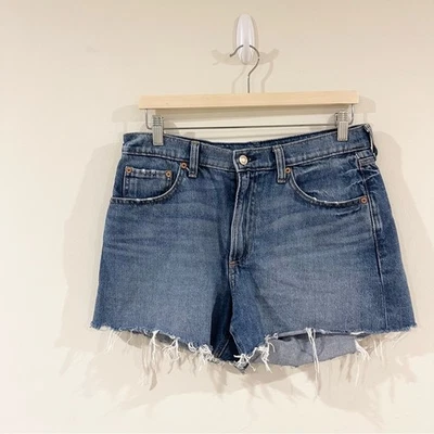 Pantalones cortos Gap High Rise Stride azules de mezclilla para mujer talla 29 Foto 1 de 4