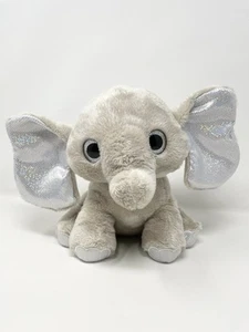 Ganz Webkinz Next Gray Elephant Plush Peanut Silver Sparkle Ears Online Pet 8” - Picture 1 of 12
