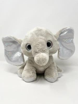 Ganz Webkinz Next Gray Elephant Plush Peanut Silver Sparkle Ears Online Pet 8”  - Image 1 of 4
