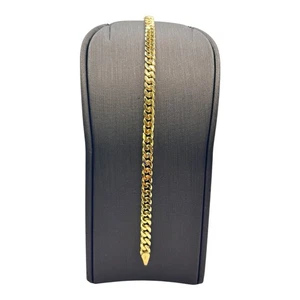 9ct 9K Yellow Gold Curb Cuban Link Bracelet 11.60 Grams 21.5cm 4.6mm Wide. New - Picture 1 of 7