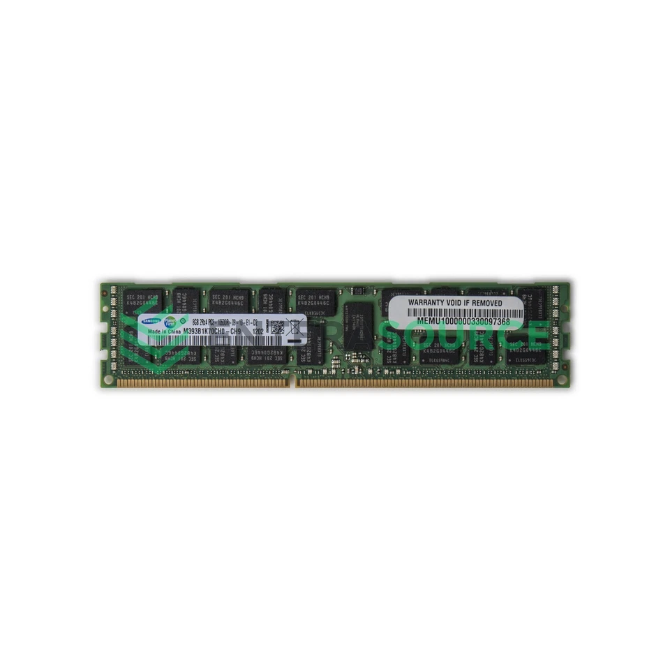 Samsung M393B1K70CH0-CH9 8GB DDR3-1333 PC3-10600R 2Rx4 ECC Server Memory Module - Image 1 of 1