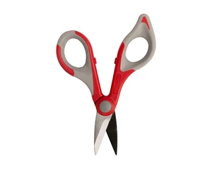 FISHING BRAID SCISSORS - Anglers dream Stainless Carbon Steel Serrated RED - Picture 1 of 9