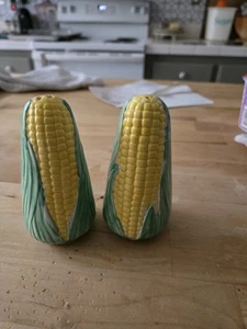 Vintage Keramik Maiskolben Salz & Pfefferstreuer Set - Bild 1 von 4