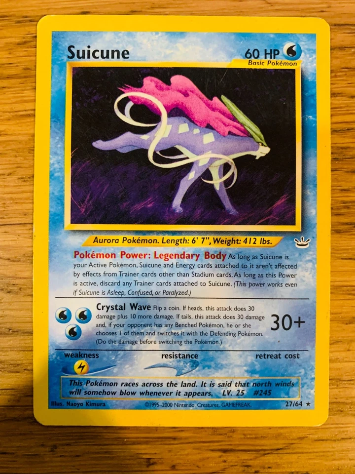 Suicune (27/64) Rare Neo Revelation Set Pokemon Card! FREE P&P! - Image 1 of 1