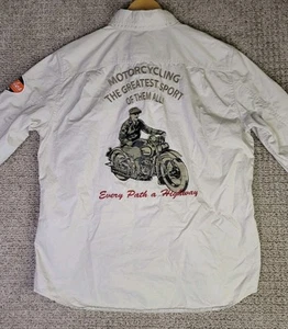 Harley-Davidson Men's Size Large Shirt Long Sleeve Button Embroidered Graphic - Picture 1 of 12