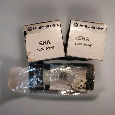 (3) Винтажный GE EHA 500 Вт 120 В GY9.5 QT6 этап лампа ** США🇺🇸MADE ** - Изображение 1 из 4