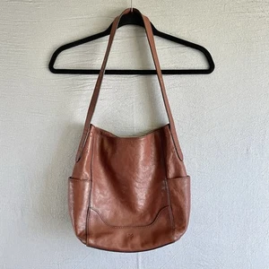 Borsa a tracolla Frye Hobo tasche laterali marrone pelle cognac borsa interna portachiavi - Foto 1 di 21