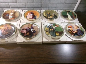 Piatto Norman Rockwells serie American Dream collezione completa di 8 con certificato di autenticità - Foto 1 di 12