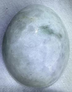 52,48 quilates cabina ovalada natural sin tratar blanco claro verde jade piedras preciosas sueltas Myanmar - Imagen 1 de 4