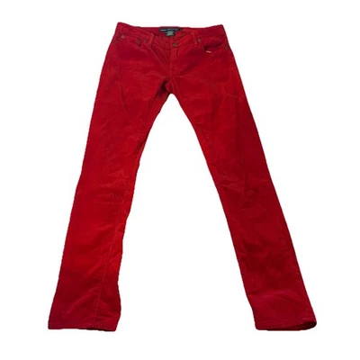 Винтажные спортивные джинсы Ralph Lauren размер 6 прямые штанины красный вельвет средняя посадка A4286 ЧИТАЙТЕ - Изображение 1 из 4