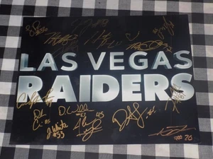 Las Vegas Raiders Autographed 11x14 Photo Josh James + 14 More 2021 roster - Picture 1 of 1