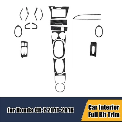 Juego completo de pegatinas de fibra de carbono para interior de coche para Honda CR-Z 2011-2016 Foto 1 de 4