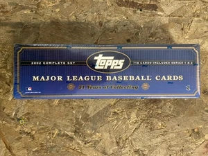 2002 Topps Baseball Complete Set Series 1 & 2 718 Cards Factory Sealed - Picture 1 of 4