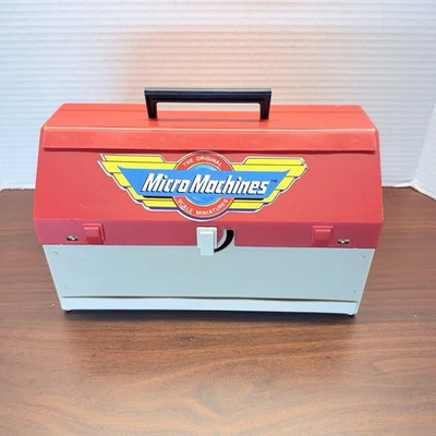 Vintage 1988 Micro Machines Super City Tool Box Playset Galoob With 3 Micro Cars - Image 1 of 4