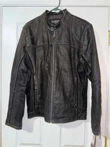 Wilsons Leather Black Rivet Leather Suede Jacket Men Large Black New with Tags - Picture 1 of 11