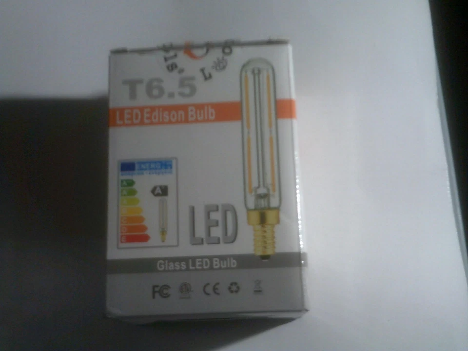 Dimmable T6.5 4W E12, LED Edison Light Bulbs Clear 4000K 6 pack - Image 1 of 2