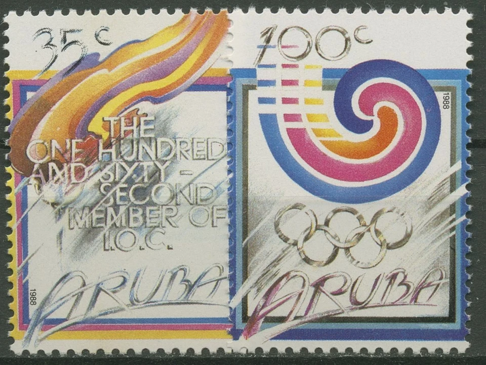 Aruba 1988 Juegos Olímpicos de Verano Seúl 49/50 MNH. Foto 1 de 1