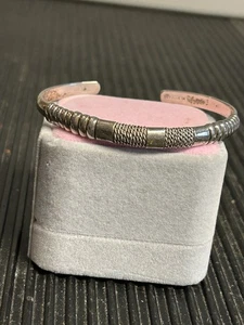 VINTAGE TAXCO MEXICO 925 STERLING SILVER CUFF BRACELET - Picture 1 of 4